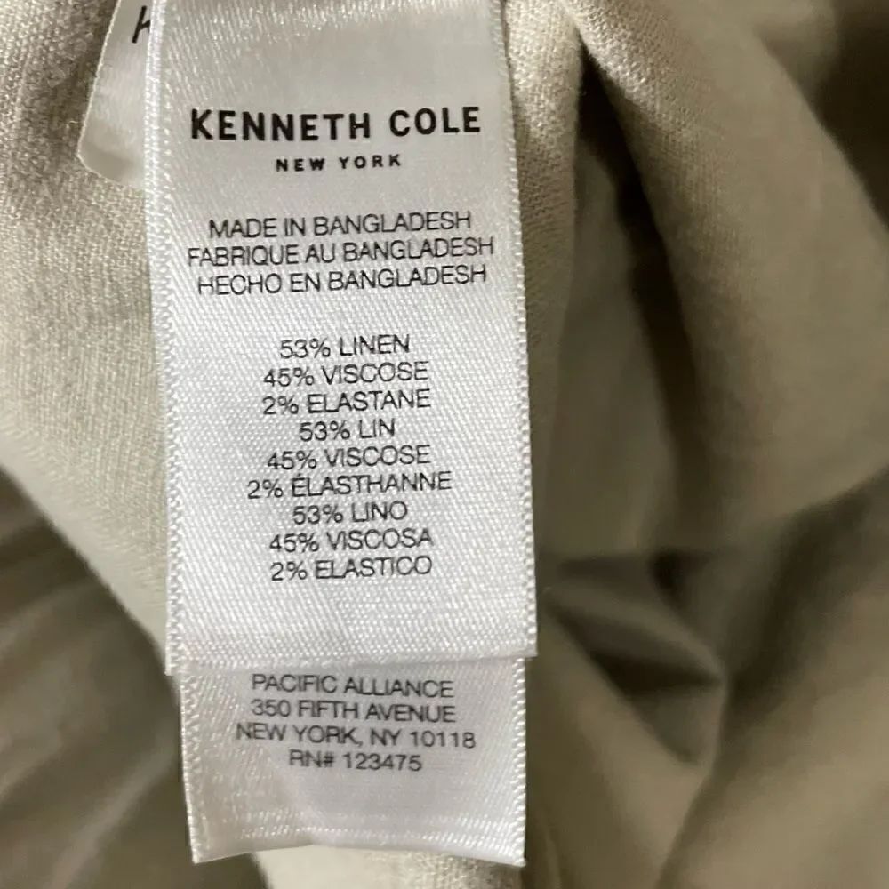 Kenneth Cole Pull-On Drawstring Linen Pants - Picture 7 of 7